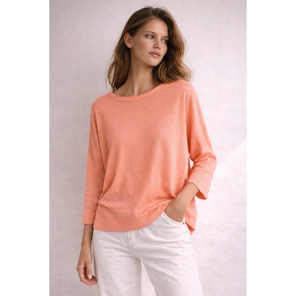 Acne Studios Coral Sweater Top Cotton Oversized Lightweight Long Sleeve Size M